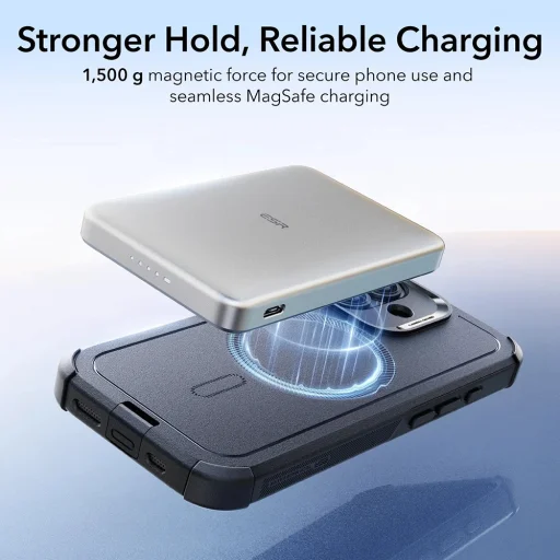  iPhone 17 Fekete ESR Cyber Halolock tok - 5