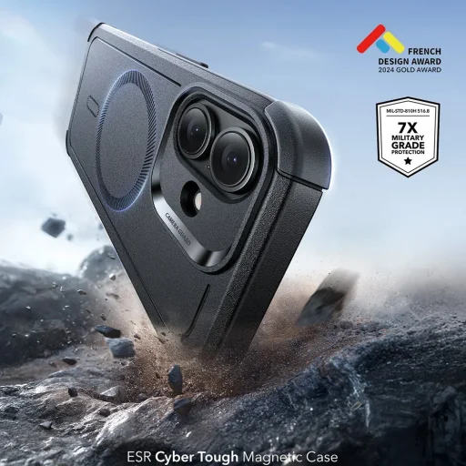  iPhone 17 Fekete ESR Cyber Halolock tok - 3