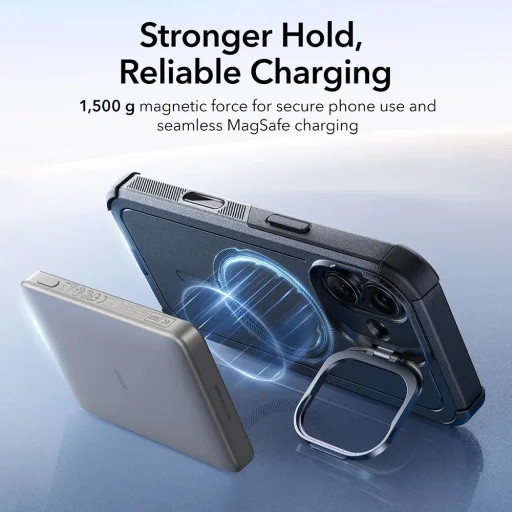  iPhone 17 Fekete ESR Cyber Armor kitámasztó tok - 6