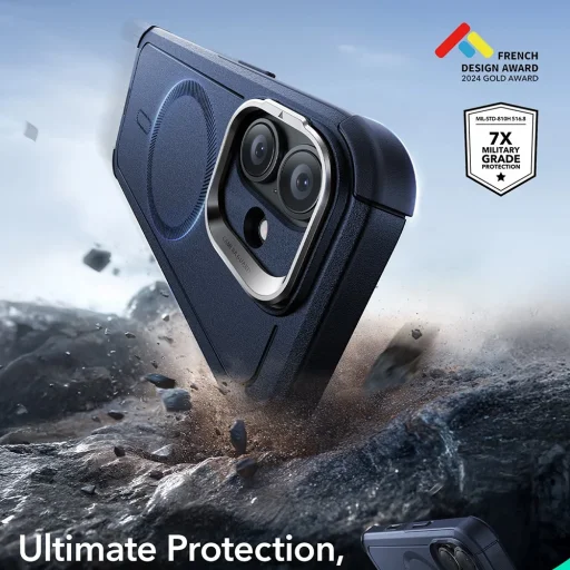  iPhone 17 Kék ESR Cyber Armor Kitámasztós tok - 4