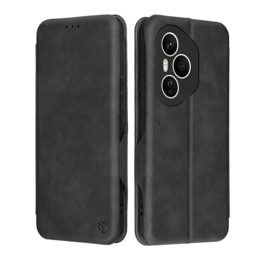  Honor 400 Pro Fekete Techsuit Biztonságos Pénztárca Plus tok - 1