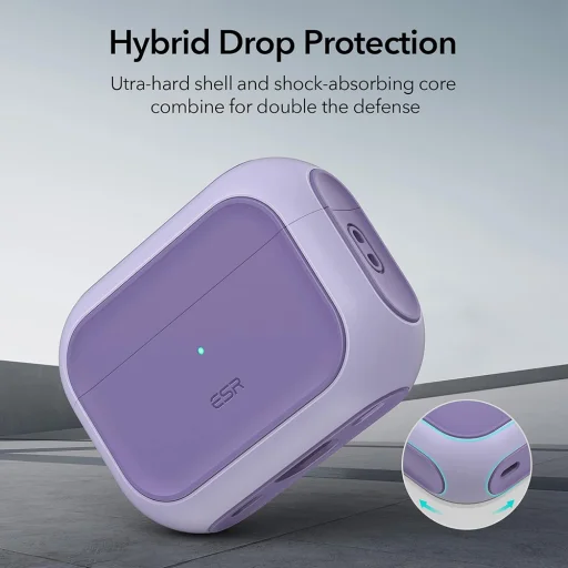 ESR - Orbit Hibrid HaloLock - Apple AirPods Pro 1 / 2 - Levendula tok - 2