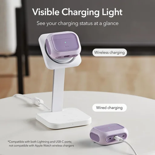 ESR - Orbit Hibrid HaloLock - Apple AirPods Pro 1 / 2 - Levendula tok - 3