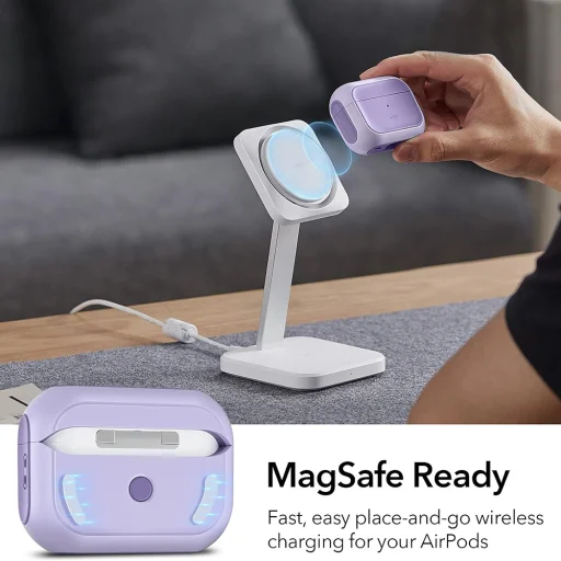 ESR - Orbit Hibrid HaloLock - Apple AirPods Pro 1 / 2 - Levendula tok - 4