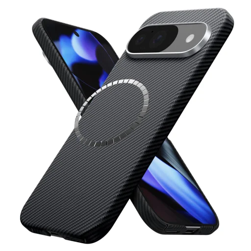 Techsuit - Aramid Fiber MagSafe tok - Google Pixel 9 / 9 Pro - Fekete - 1