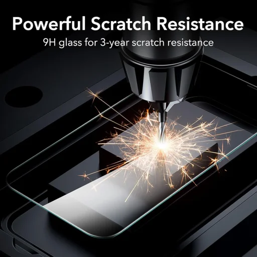  iPhone 17 Pro Max Átlátszó ESR Edzett üveg (3 db) üvegfólia - 11