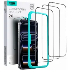 iPhone 17 Pro Max Priehľadné ESR Tvrdené sklo (3 ks) sklenená fólia