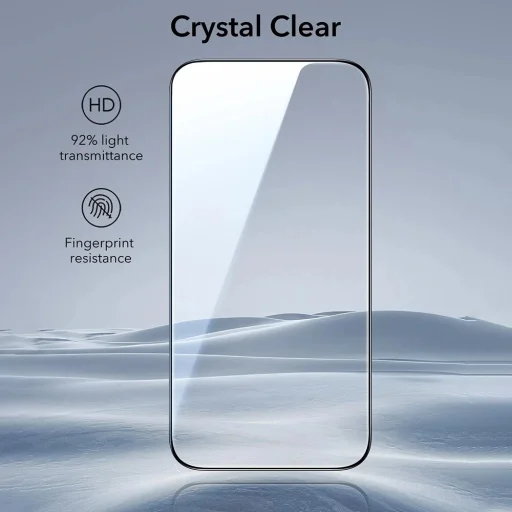  iPhone 17 / iPhone 16 Pro Átlátszó ESR Edzett Üveg UltraFit (3 darab) üvegfólia - 3