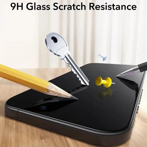  iPhone 17 / iPhone 16 Pro Átlátszó ESR Edzett Üveg UltraFit (3 darab) üvegfólia - 6