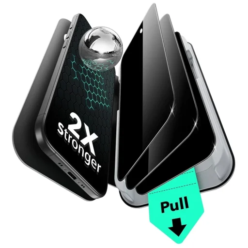  iPhone 17 Air Fekete ESR Adatvédelmi Edzett Üveg UltraFit üvegfólia (3 darabos csomag) - 1