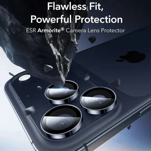  iPhone 14 Pro/14 Pro Max/15 Pro/15 Pro Max/16 Pro/16 Pro Max/17 Pro/17 Pro Max ESR Armorite Kamera Lencsevédők Főtelefon üvegfólia - 4
