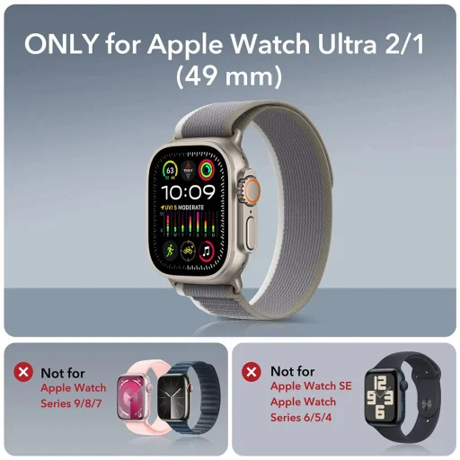 ESR - Armorite Képernyővédő (2 darabos) - Apple Watch Ultra / Ultra 2 / Ultra 3 - Titán üvegfólia - 6