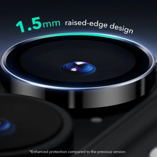  iPhone 16 / iPhone 16 Plus / iPhone 17 Fekete ESR Armorite Kameralencse Védők üvegfólia - 5