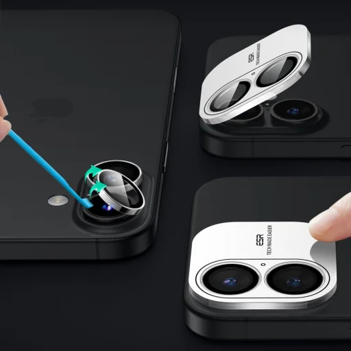  iPhone 16 / iPhone 16 Plus / iPhone 17 Átlátszó üvegfólia ESR - Armorite kameravédő lencsék - 6