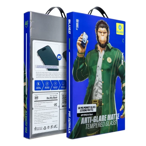  Apple iPhone 17 Air fekete (Erős Matt) 5D Mr. Monkey Glass üvegfólia - 1