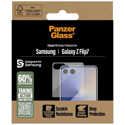 PanzerGlass Classic Fit edzett üveg Samsung Galaxy Z Flip7 üvegfólia - 4