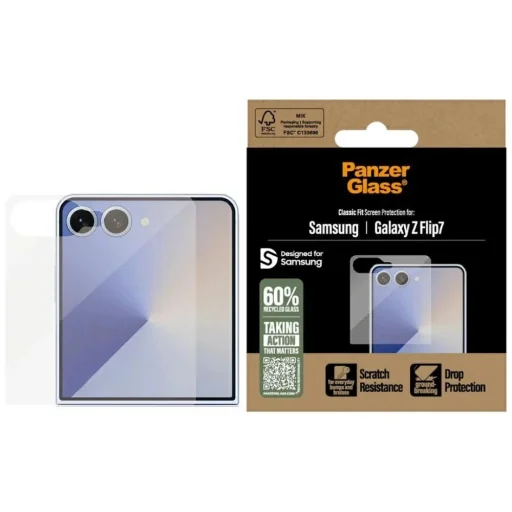 PanzerGlass Classic Fit edzett üveg Samsung Galaxy Z Flip7 üvegfólia - 1