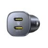 Baseus GoTrip 2 x USB-C 30W Autós Töltő - Fekete - 3