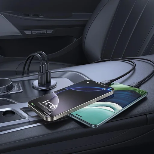 Baseus GoTrip 2 x USB-C 30W Autós Töltő - Fekete - 8