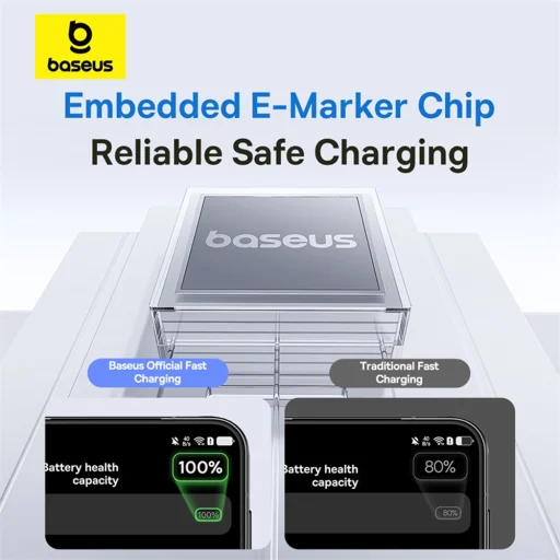 Baseus - Adatkábel Display 2 (P10382700121-00) - USB Lightning, Gyors töltés, Digitális kijelző, 2.4A, 1m - Kozmikus fekete - 4