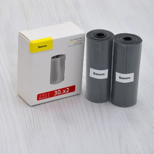 Baseus - (60 darabos) Szemetes zsák Gentleman Stílus (CRLJD-0G) - Szemeteshez, 2 tekercs - Szürke - 7