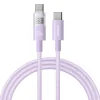 Baseus - Kijelzős Adatkábel 2 (P10382702511-01) - Gyors töltés, Type-C to Type-C, Digitális kijelző, 100W, 2m - Csillagközi Lila thumbnail