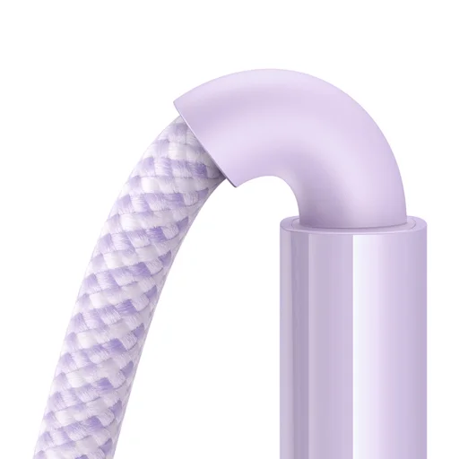 Baseus - Kijelzős Adatkábel 2 (P10382702511-01) - Gyors töltés, Type-C to Type-C, Digitális kijelző, 100W, 2m - Csillagközi Lila - 5