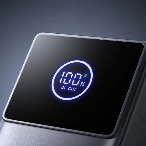 Joyroom JR-PR1 10000mAh 22.5W Powerbank with Built-in Retractable USB-C Cable - Black - 10