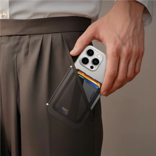 Joyroom JR-ZS432 mágneses pénztárca MagSafe kompatibilis - Fekete - 7