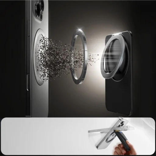 Joyroom JR-ZS432 mágneses pénztárca MagSafe kompatibilis - Fekete - 2