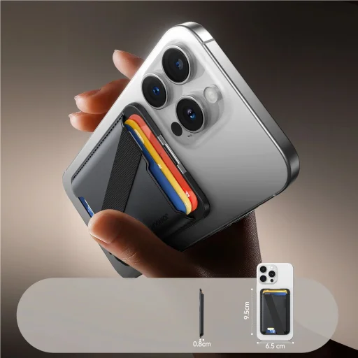 Joyroom JR-ZS432 mágneses pénztárca MagSafe kompatibilis - Fekete - 3