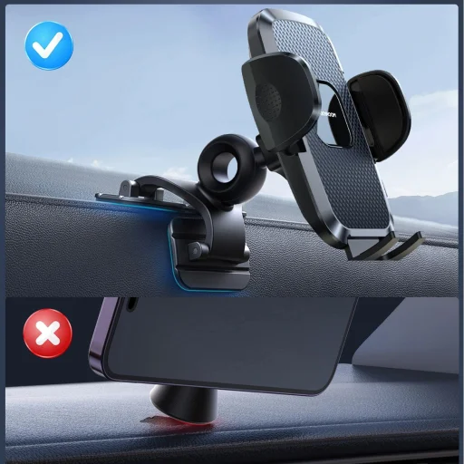 Joyroom JR-ZS259 klipszes autós telefontartó három állítható lábbal - fekete - 3