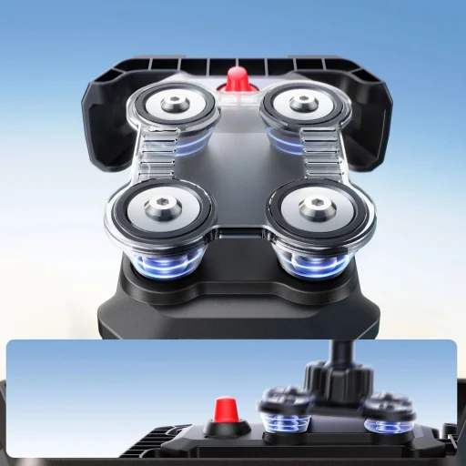 Joyroom JR-ZS428 ütésálló kormányra szerelhető tartó motorra, biciklire, robogóra - fekete - 2