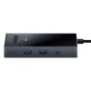 Baseus PioneerJoy 8 az 1-ben USB-C HUB HDMI 4K@60Hz + HDMI 4K@30Hz + DisplayPort 8K@30Hz + VGA + 2 x USB-A 3.0 + 2 x USB-C - szürke thumbnail