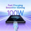Baseus Explorer 100W USB-C - USB-C Kábel Intelligens Hőmérséklet Érzékelővel 1m - Kék thumbnail