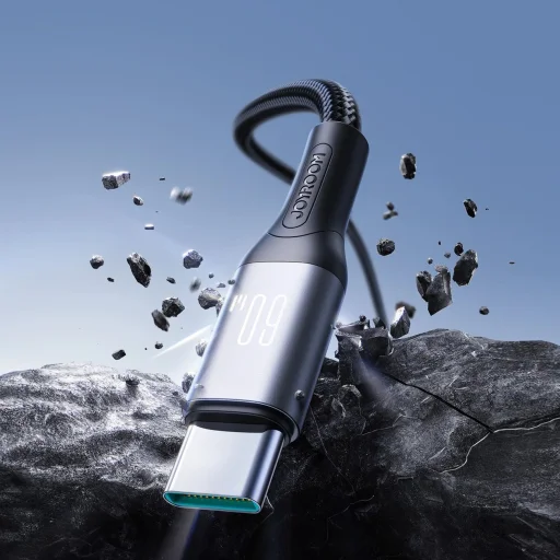 Joyroom S-A28 Flash Sorozat 60W USB-C - USB-C kábel 1m - fekete - 3