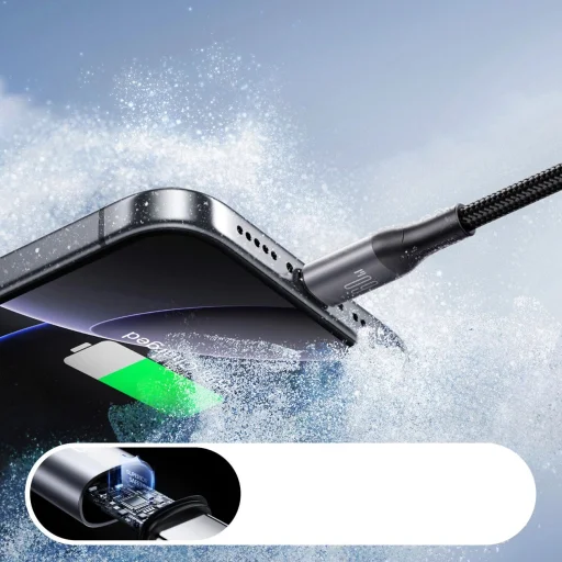 Joyroom S-A28 Flash Sorozat 60W USB-C - USB-C kábel 1m - fekete - 6