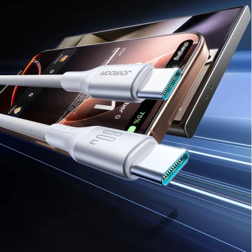 Joyroom S-A28 Flash Series 60W USB-C - USB-C Cable 1m - White - 3