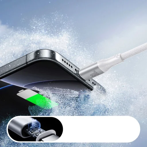 Joyroom S-A28 Flash Series 60W USB-C - USB-C Cable 1m - White - 6