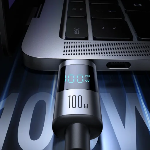 Joyroom S-A16 Pro Prism sorozat 100W USB-C kábel - USB-C digitális kijelzővel 1,2m - Fekete - 3