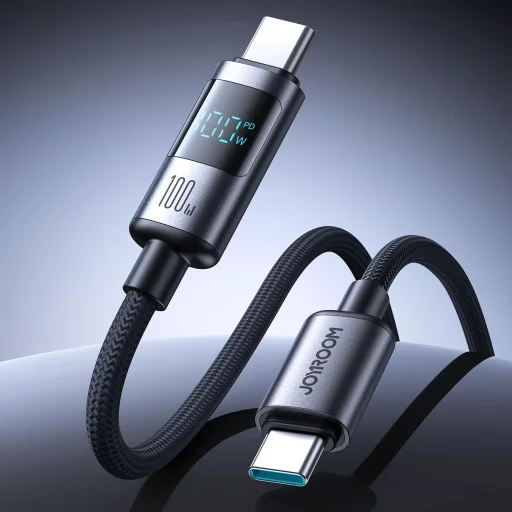 Joyroom S-A16 Pro Prism sorozat 100W USB-C kábel - USB-C digitális kijelzővel 1,2m - Fekete - 4