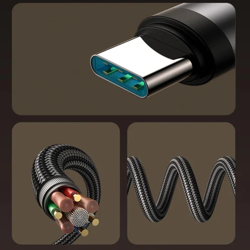 Joyroom S-A56 EnjoyX Series 90° USB-C - USB-C kábel 60W 1.2m - fekete - 6