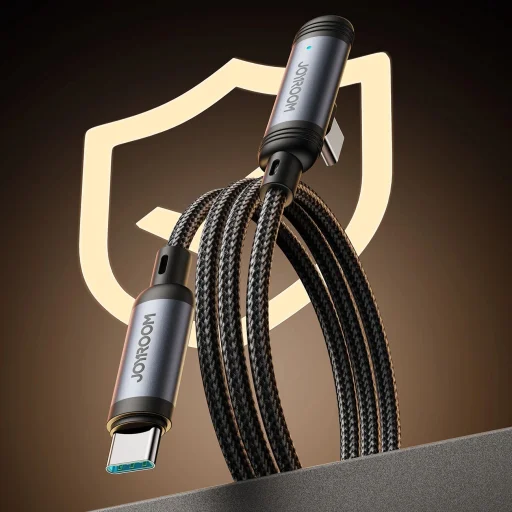 Joyroom S-A56 EnjoyX Series 90° USB-C - USB-C kábel 60W 1.2m - fekete - 7