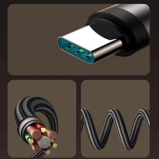 Joyroom S-A56 EnjoyX Series 90° USB-C - Lightning kábel 30W 1.2m - fekete - 6