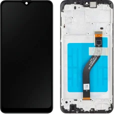LCD Kijelző Modul MP Samsung Galaxy A20s A207, Utángyártott, Fekete