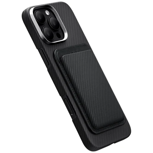 PITAKA Woven Mágneses pénztárca MagSafe, fekete szürke - 3