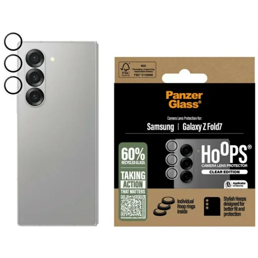 Edzett üveg lencsevédő PanzerGlass Hoops Samsung Galaxy Z Fold7-hez üvegfólia - 1