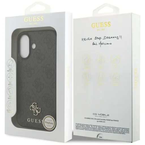  iPhone 17 fekete Guess 4G Small Classic Logo MagSafe tok - 8