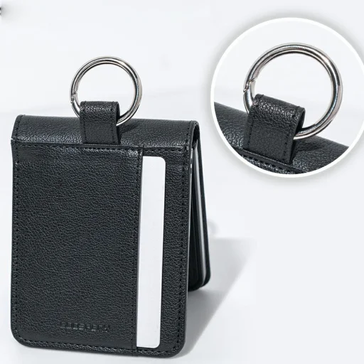  Samsung Galaxy Z Flip7 fekete Mercury Basic Diary tok - 3