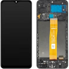 LCD kijelző modul MP Samsung Galaxy A12 A125 / A12 Nacho A127 készülékhez, utángyártott, fekete